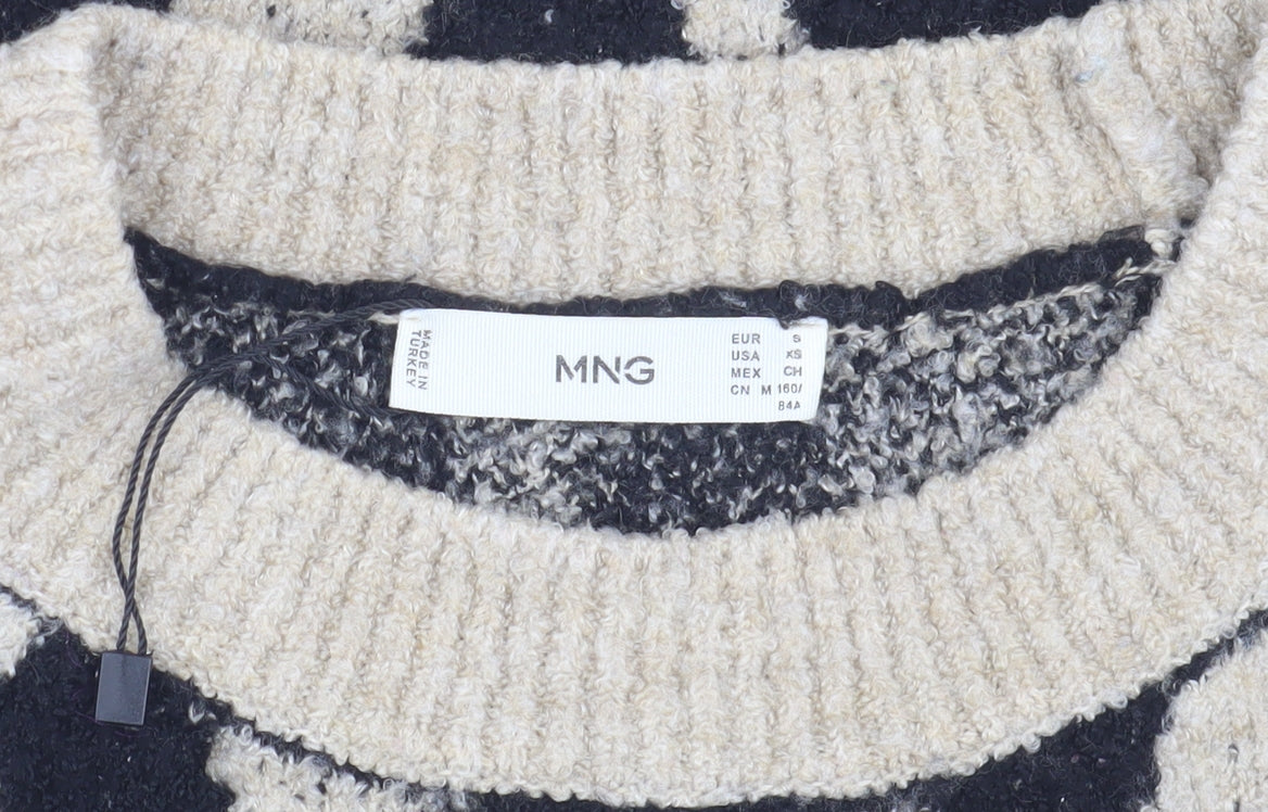 Womens UK Size 8 MNG Multicoloured Pullover Jumper