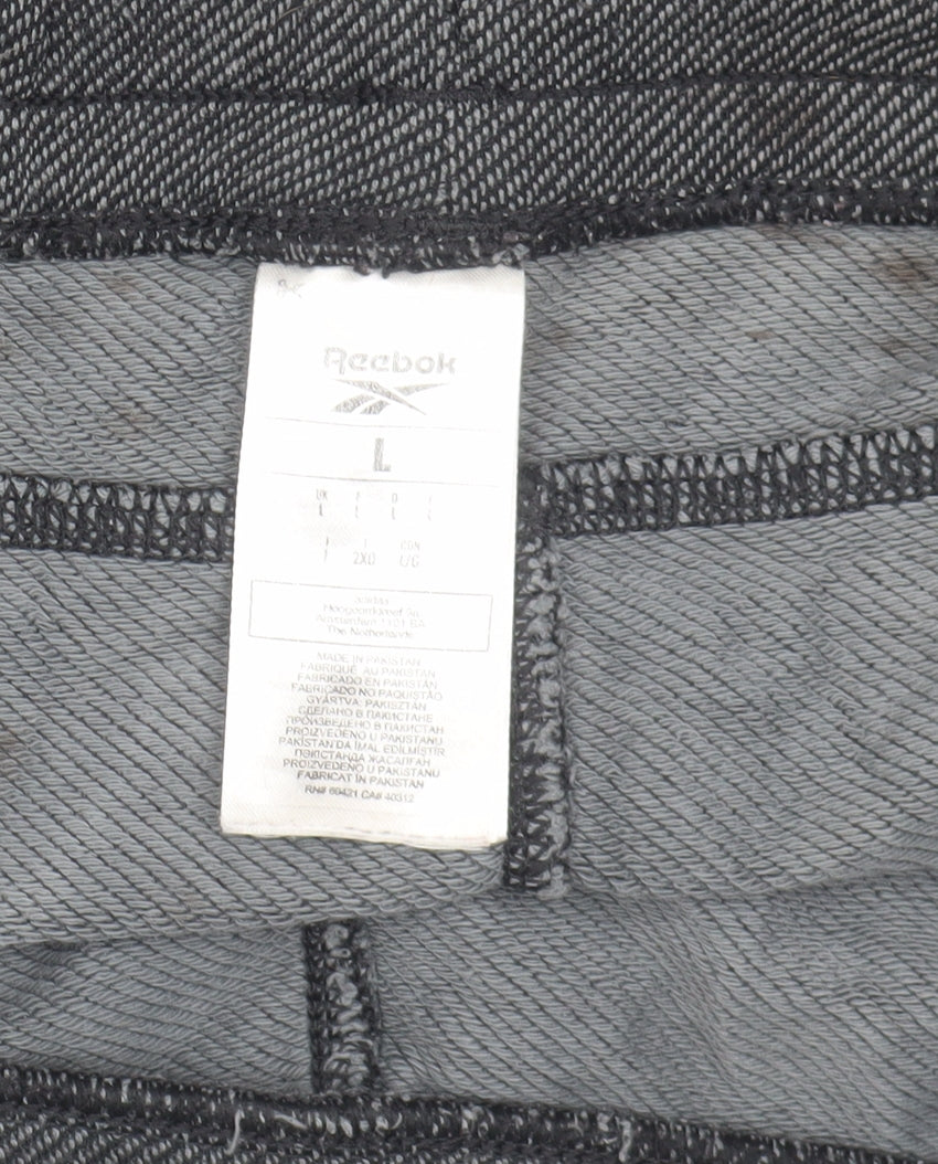 Reebok Men's Grey Sweat Shorts L Casual Drawstring