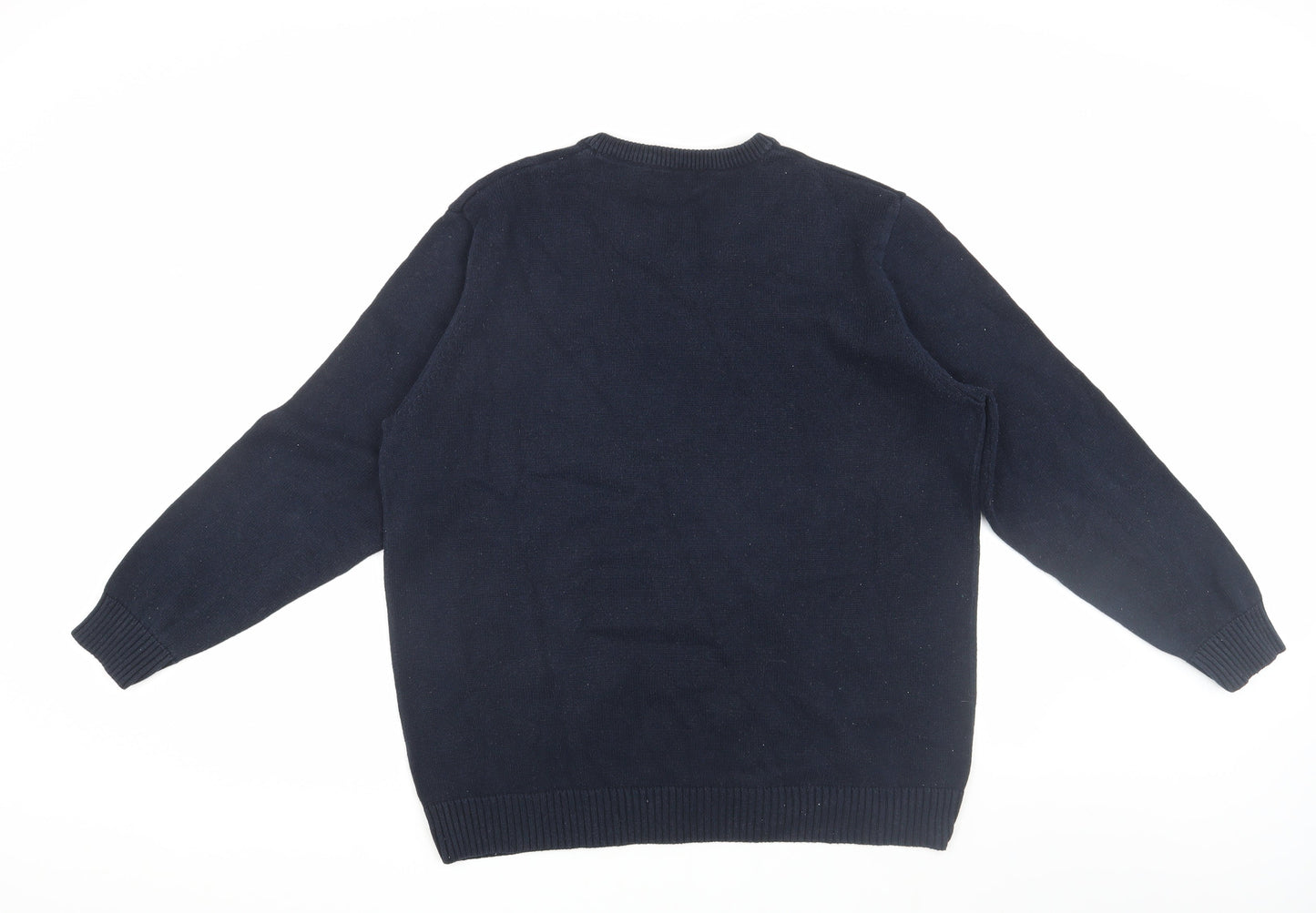 Maine Men's XL Black Pullover Jumper V-Neck