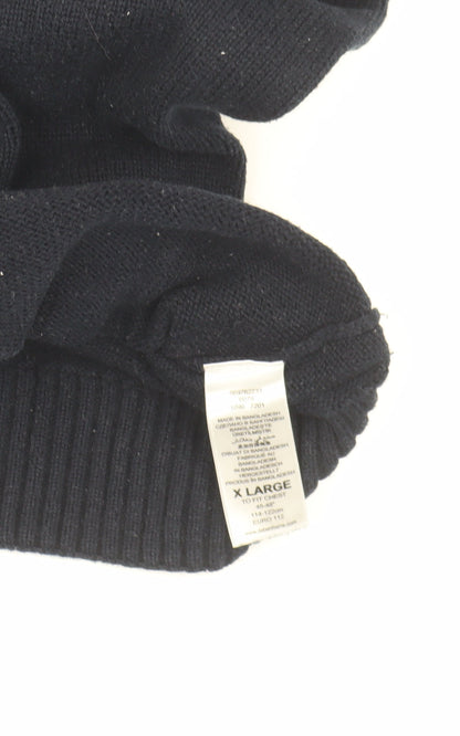 Maine Men's XL Black Pullover Jumper V-Neck