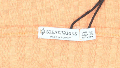 Womens UK Size XS Stradivarius Orange  Tank