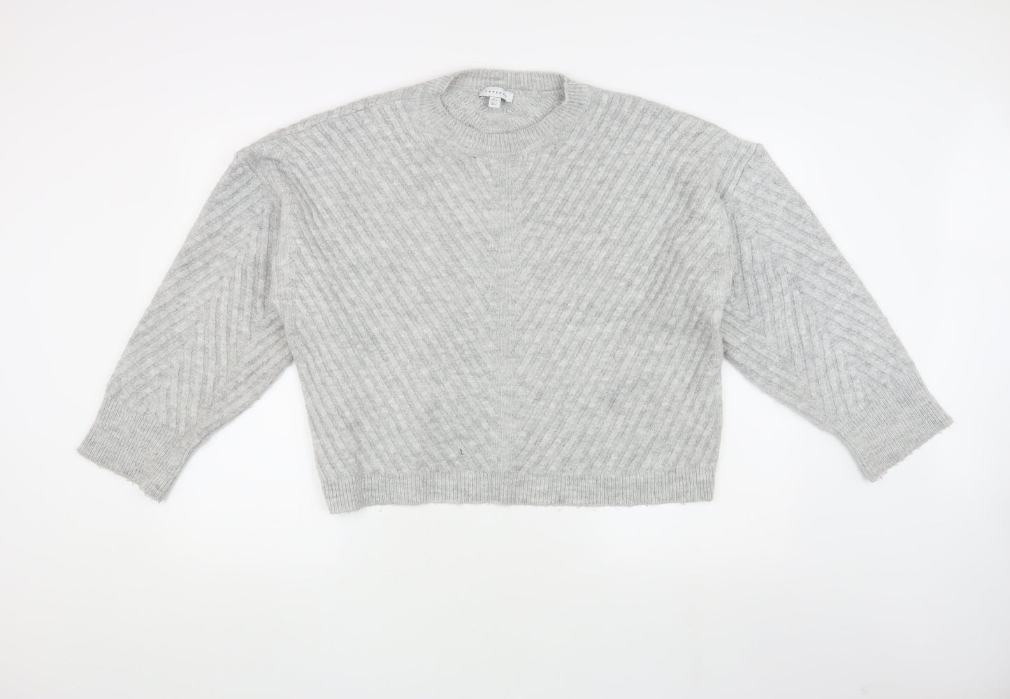 Womens UK Size L Topshop Grey Jumper Jumper