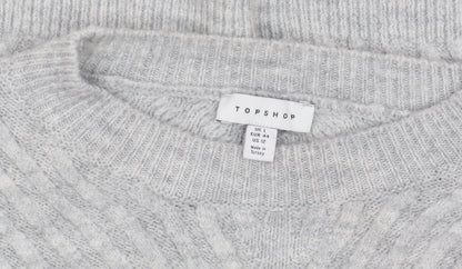 Womens UK Size L Topshop Grey Jumper Jumper