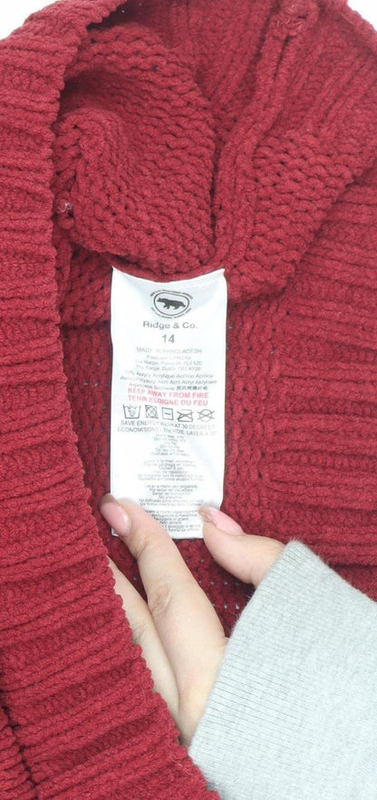 Ridge & Co. Red Women's Pullover Jumper Size 14