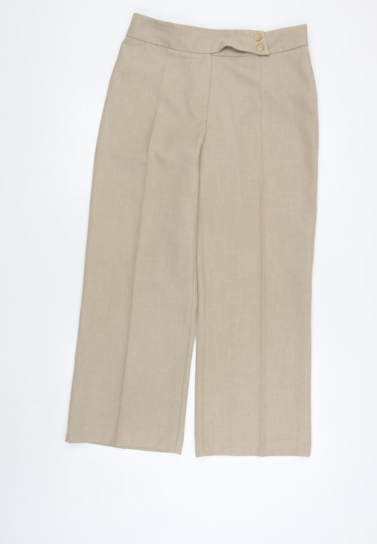 Sarah Hamilton Beige Women's Trousers, Size 14, Casual