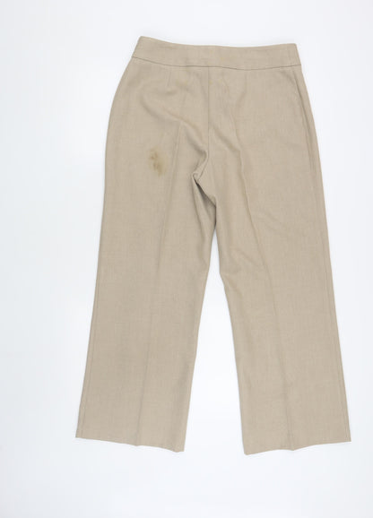Sarah Hamilton Beige Women's Trousers, Size 14, Casual