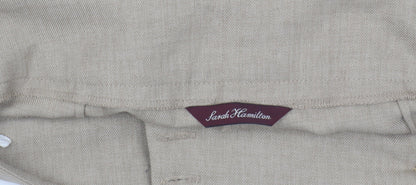 Sarah Hamilton Beige Women's Trousers, Size 14, Casual