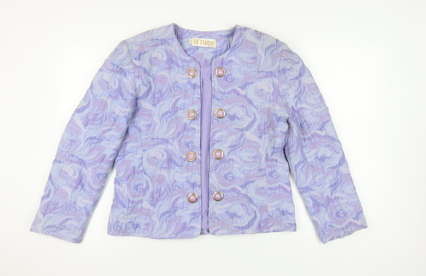 Franco Di Tardo Women's Purple Floral Blazer Size 14