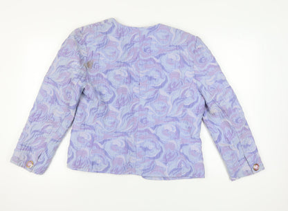 Franco Di Tardo Women's Purple Floral Blazer Size 14