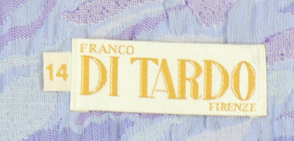 Franco Di Tardo Women's Purple Floral Blazer Size 14
