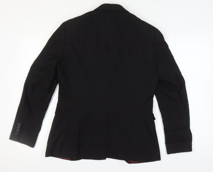 Mens UK Size 40 Topman Regular Black Suit Jacket