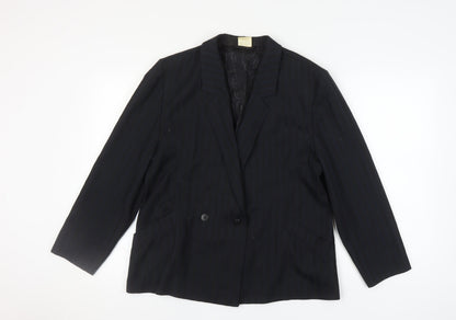 Poli Women's Black Blazer UK 14 Double-Breasted