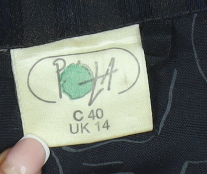 Poli Women's Black Blazer UK 14 Double-Breasted