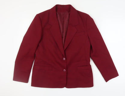 Littlewoods Women's Red Blazer Size 12 Woven
