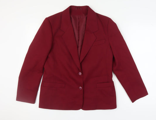 Littlewoods Women's Red Blazer Size 12 Woven
