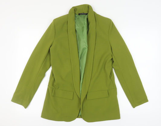 Boohoo Women's Green Long Sleeve Blazer - Size 8
