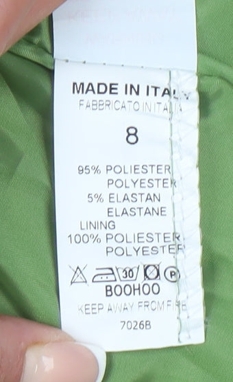 Boohoo Women's Green Long Sleeve Blazer - Size 8