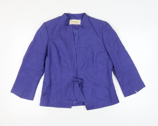Roman Originals Women's Purple Blazer 12 Regular Lined