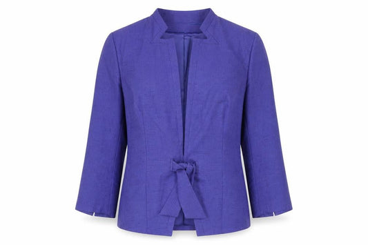 Front view of Roman Originals Women's Purple Blazer 12 Regular Lined