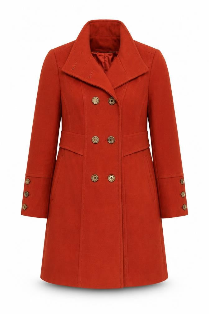 Womens UK Size 14 Wallis Red Overcoat