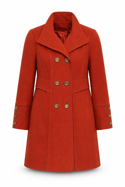 Womens UK Size 14 Wallis Red Overcoat