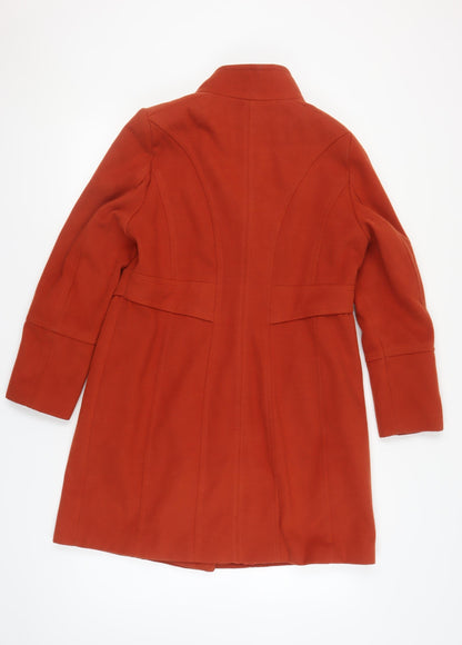 Womens UK Size 14 Wallis Red Overcoat