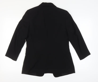 H&M Women's Black Blazer, Size 12, Notch Lapel, Lined