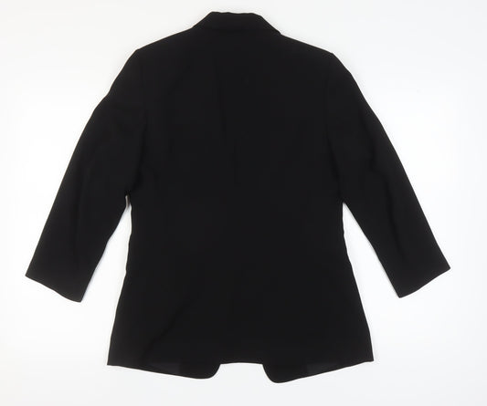 H&M Women's Black Blazer, Size 12, Notch Lapel, Lined