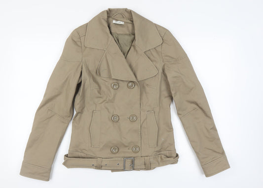 Womens UK Size L VILA Beige Pea Coat