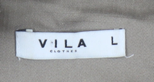 Womens UK Size L VILA Beige Pea Coat