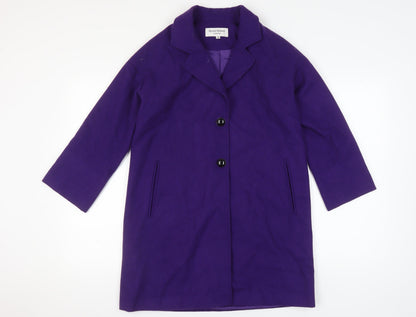 Womens UK Size 10 Helene Berman Purple Overcoat