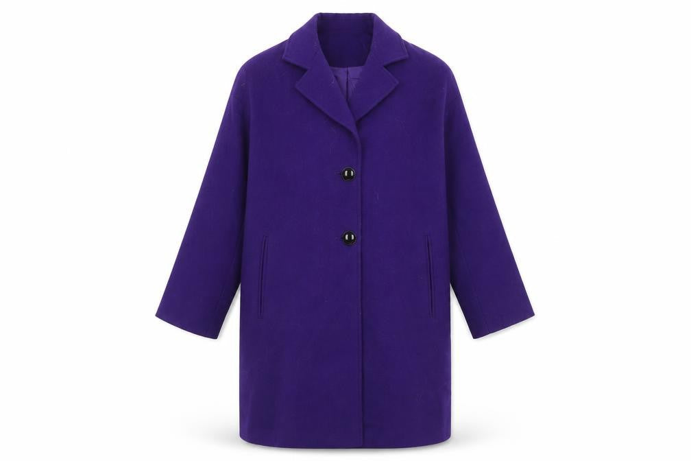 Womens UK Size 10 Helene Berman Purple Overcoat