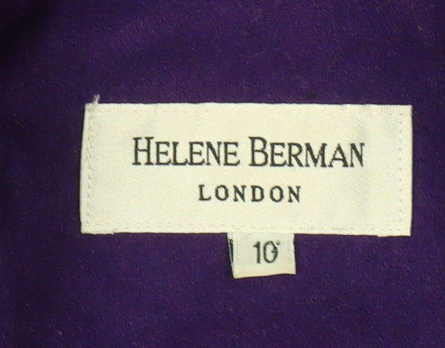 Womens UK Size 10 Helene Berman Purple Overcoat