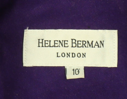 Womens UK Size 10 Helene Berman Purple Overcoat