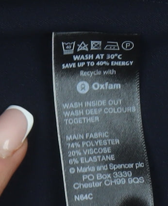 Marks and Spencer Women's Black Shawl Collar Blazer Size 10