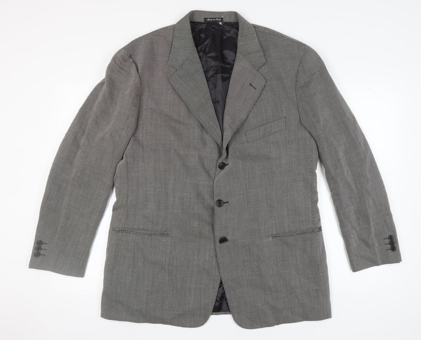 Pal Zileri Men's Grey Wool Blazer UK 44