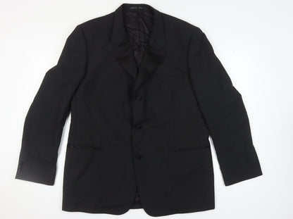 Mens UK Size 46 Scott & Taylor Regular Black Suit Tuxedo