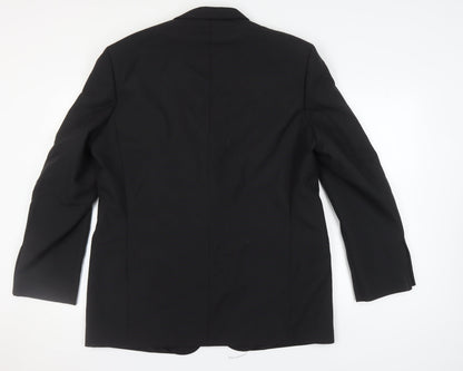 Mens UK Size 46 Scott & Taylor Regular Black Suit Tuxedo