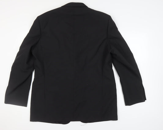 Mens UK Size 46 Scott & Taylor Regular Black Suit Tuxedo