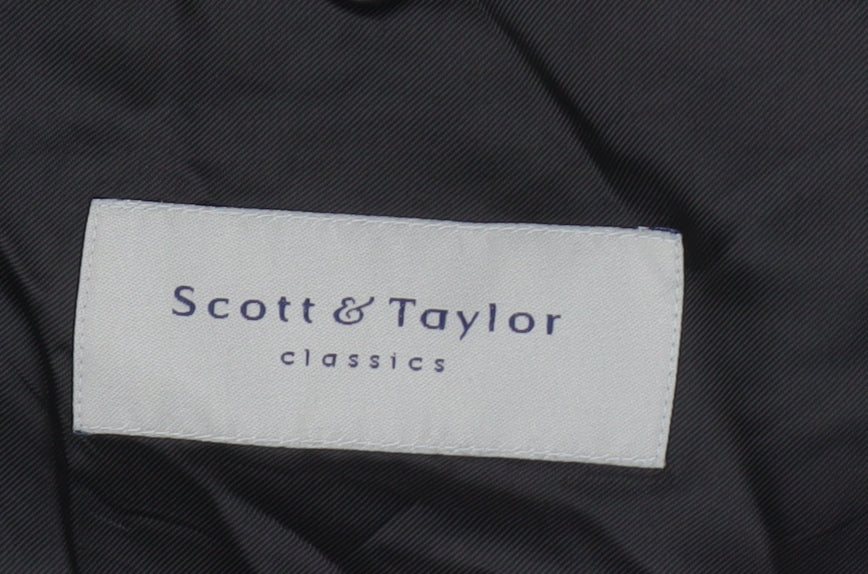 Mens UK Size 46 Scott & Taylor Regular Black Suit Tuxedo