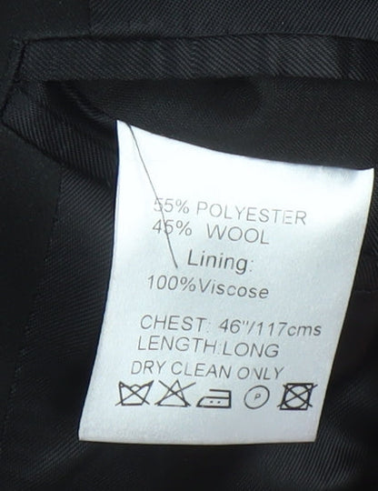Mens UK Size 46 Scott & Taylor Regular Black Suit Tuxedo