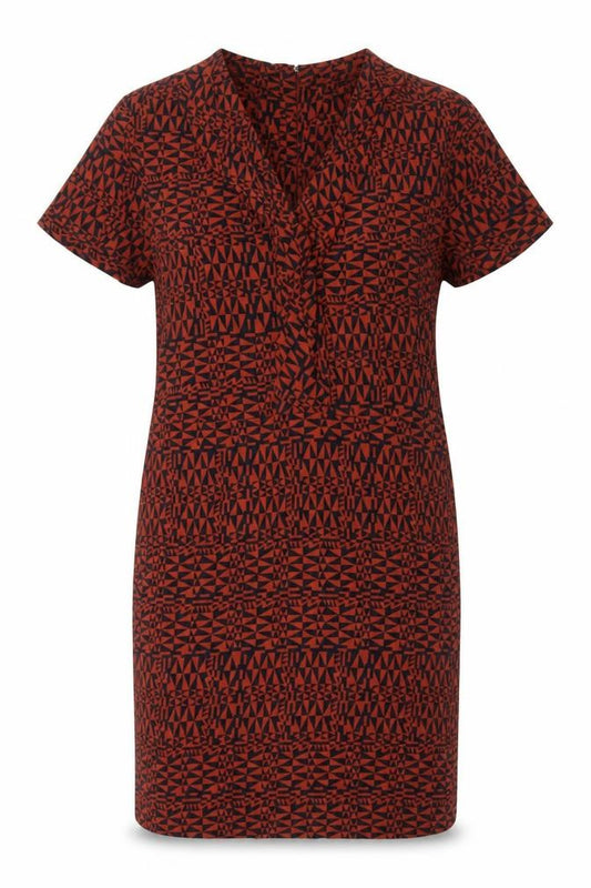 White Stuff Women's Red Geometric Dress Size 10