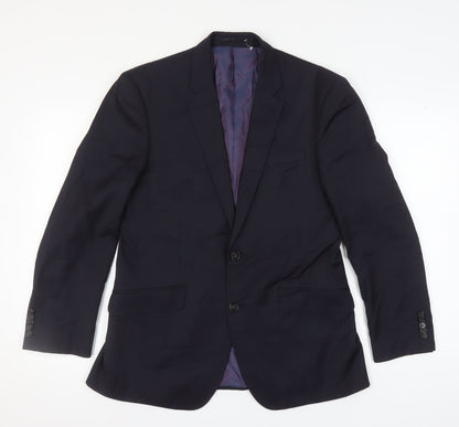 Mens UK Size 40 T.M.Lewin Regular Blue Suit Jacket
