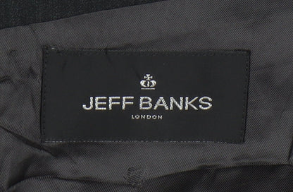 Jeff Banks Men's Black Wool Suit Jacket - Size 44R