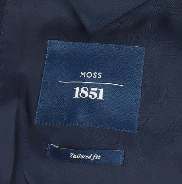 Mens UK Size 42 Moss 1851 Regular Blue Suit Jacket