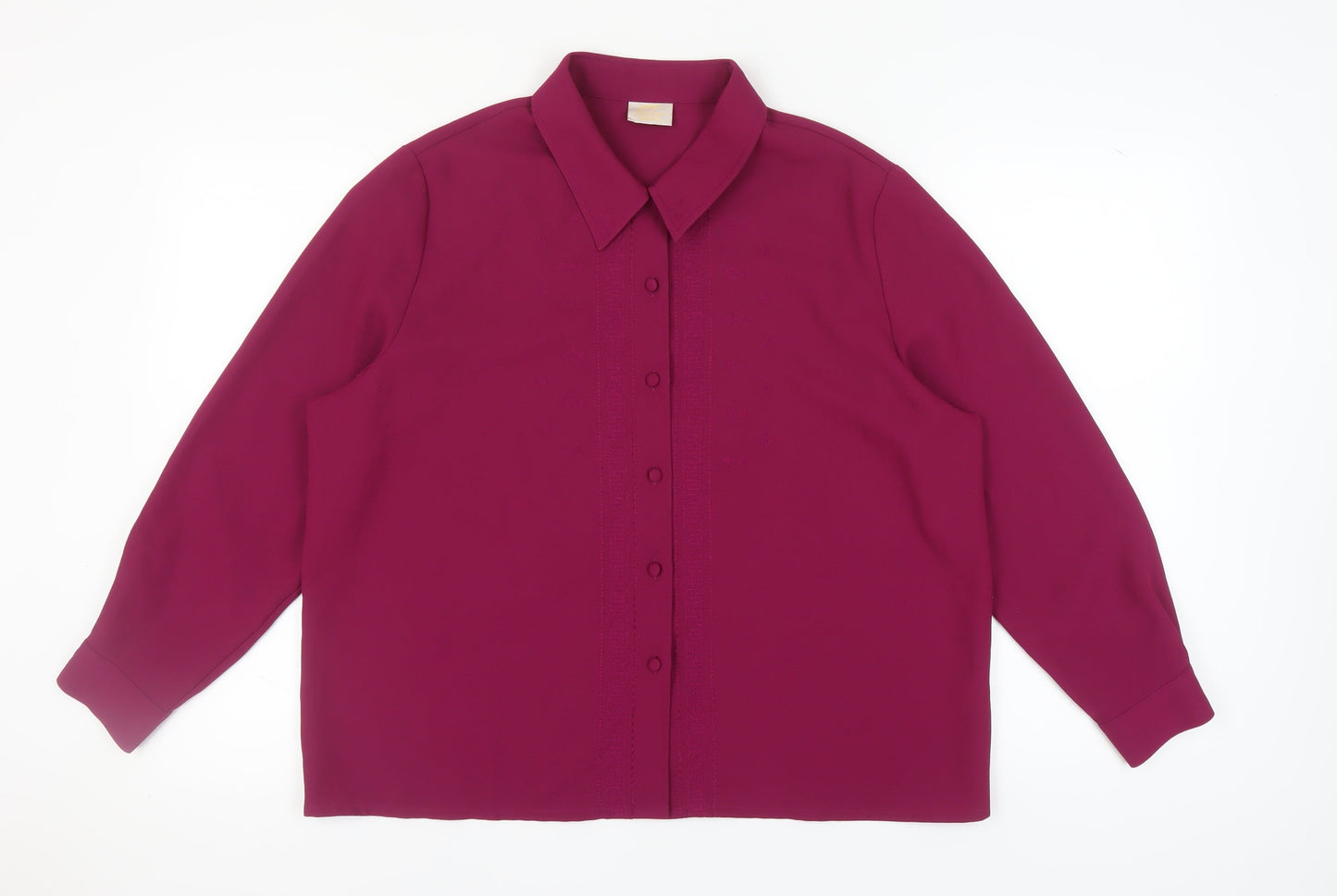 Eastex Women's Purple Button-Up Shirt, Size 18