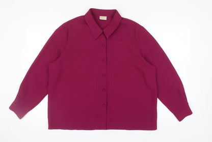 Eastex Women's Purple Button-Up Shirt, Size 18