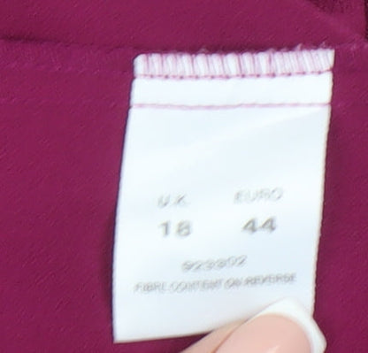 Eastex Women's Purple Button-Up Shirt, Size 18