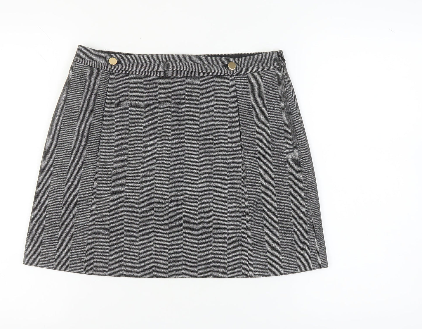 Banana Republic Women Grey Knee Length Skirt Size 6