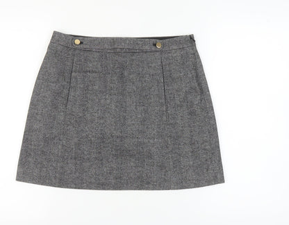 Banana Republic Women Grey Knee Length Skirt Size 6